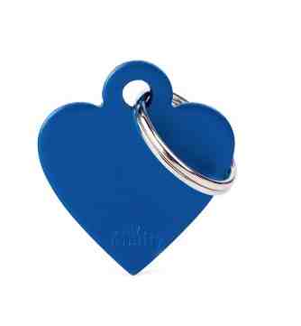 MEDALLA ALUMINIO (CORAZON CHICO AZUL)